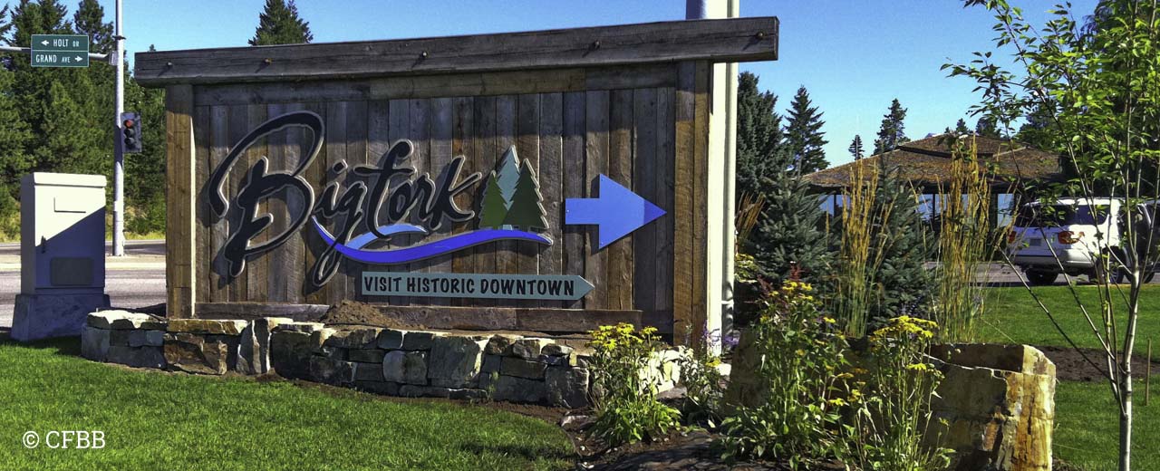 Sign leading to downtown Bigfork