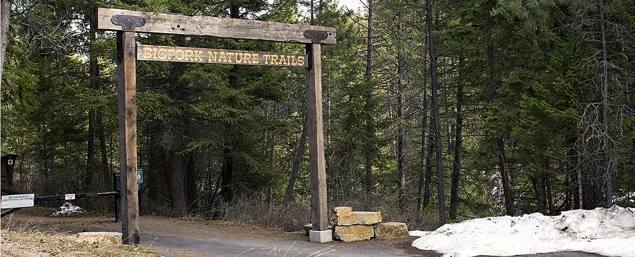 Entrance to Bigfork Nature Trails