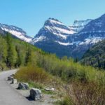 Road going through Glacier National Park