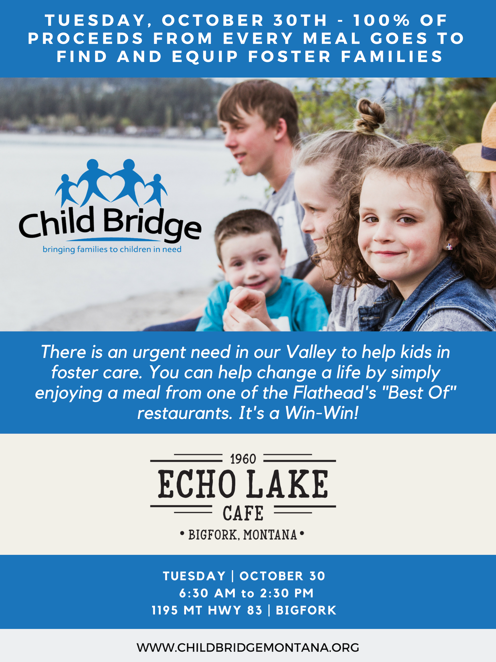 Child Bridge Day at Echo Lake Cafe