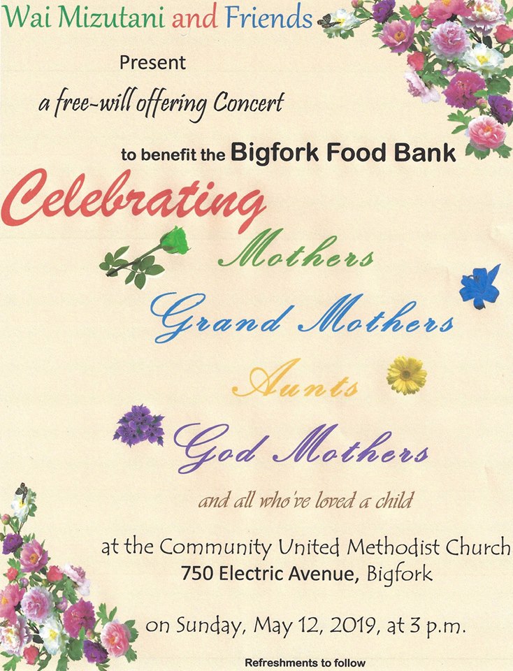 Poster for free mother's day concert
