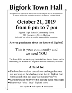 Poster for Town Hall Meeting on October 21st 