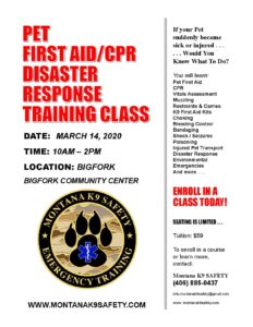 Information for Pet CPR Class at Community Center 