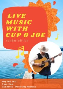Live Music with Cup O Joe at the Raven May 2nd at 3 pm 
