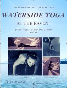 Waterside Yoga at the Raven Mon Wed Fri
