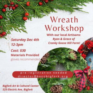 Wreath Workshop at BACC Dec 4