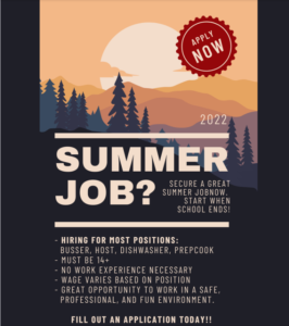 Echo Lake Cafe Summer Job Classifieds