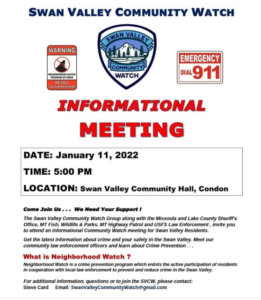 Swan Valley community Info Meeting Jan 11th