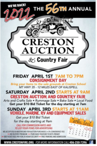 Creston Auction and Country Fair April 1-3