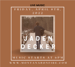 Jaden Decker at Montana Bonfire April 8