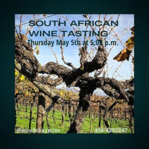 Woods Bay Wine African Wine Tasting May 5th
