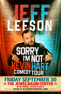Comedy Night at Jewel Basin Center Sept 30 Jeff Leeson