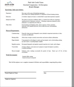 Parkside Credit Union Branch Manager Page 2