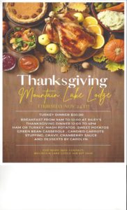 Thanksgiving at Mountain Lake Lodge 