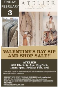 Sip & Shop at Atelier Valentines Day
