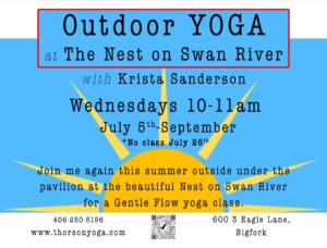 Yoga at The Nest on Swan River Wednesdays