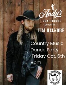 Tim Helnore Country Music Dance Party at Andy's Crafthouse
