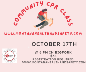 Community CPR class at Montana Health & Safety