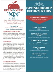 Feed the Need Concert at Jewel Basin Center