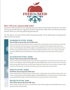 Feed the Need Concert at Jewel Basin Center Sponsorship