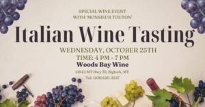 Italian Wine Tasting at Woods Bay Wine
