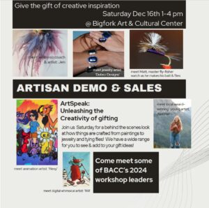 Artisan Demo and Sales at BACC Dec 16