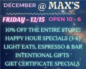 Max's Open December 15th