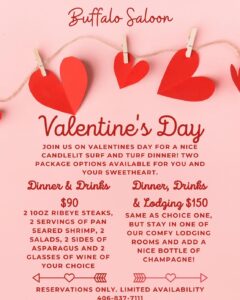 Buffalo Saloon Valentines Day Special