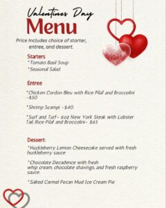 Valentine's Day Dinner at Mountain Lake Lodge