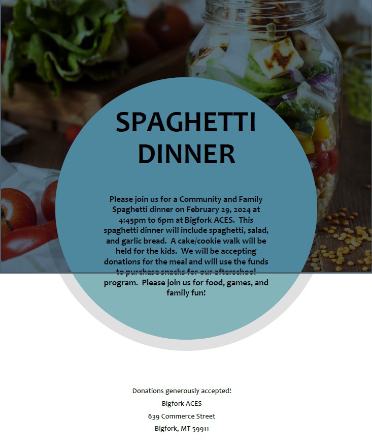 Spaghetti Dinner at Aces Feb 29th