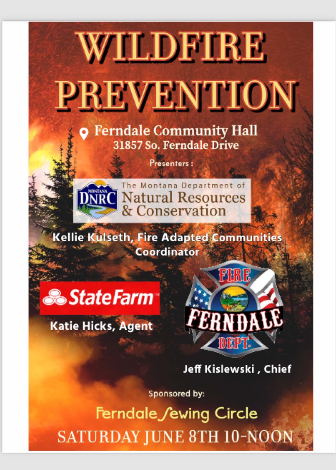 DNRC Fire Prevention Presentation at Ferndale Community Hall