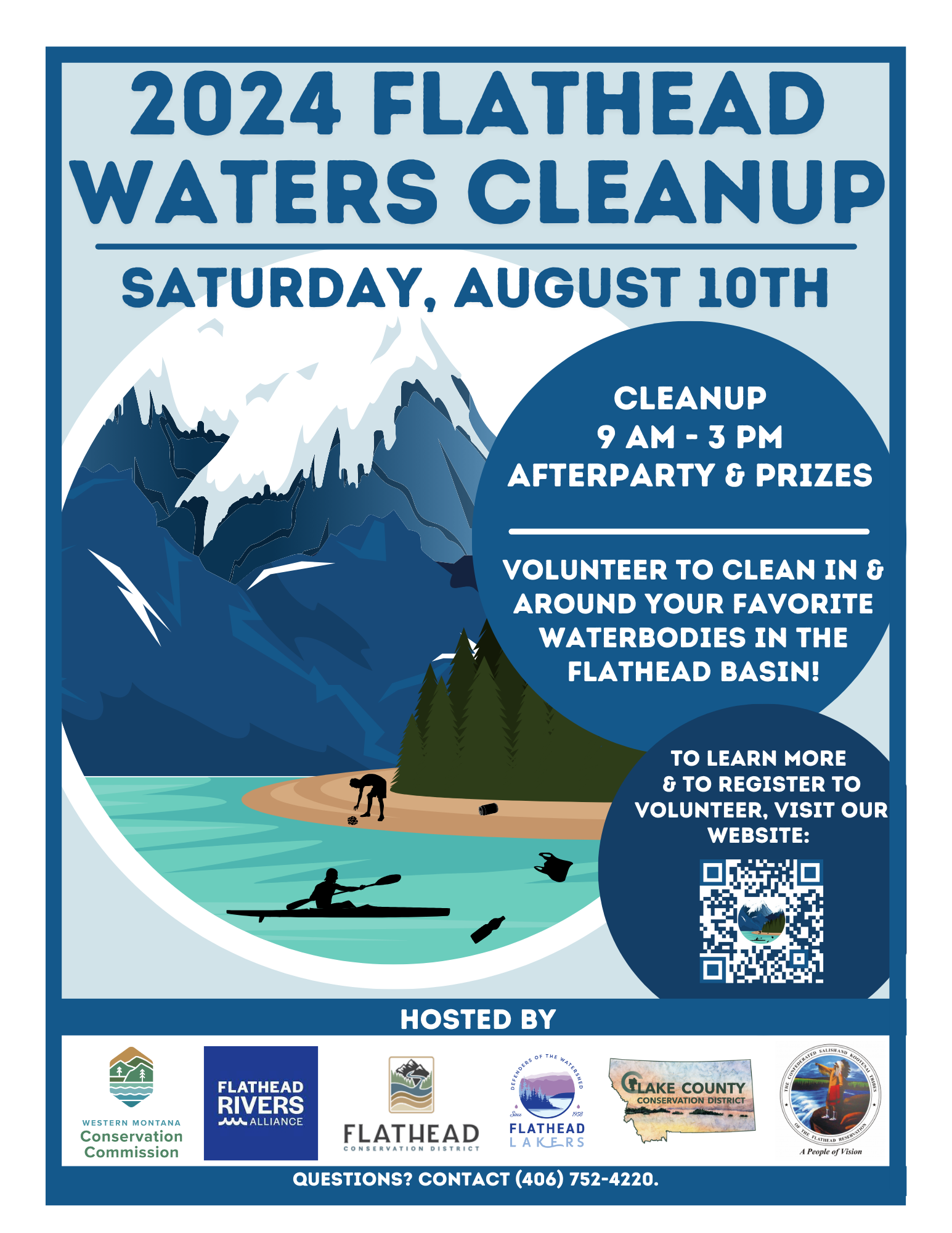 Flathead Lakers Cleanup Poster for August 10th