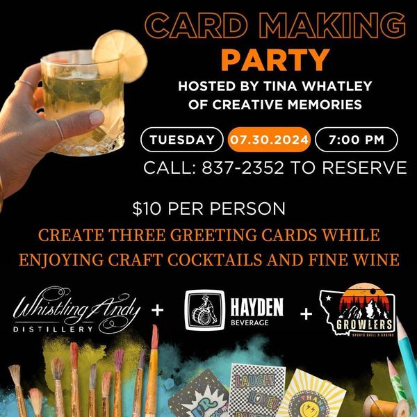 Card Making & Cocktails at Growlers Grizzly Lanes