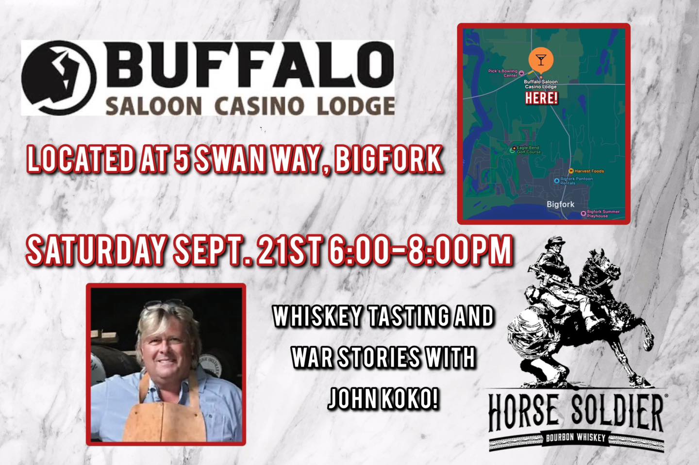 Whiskey Tasting at Buffalo saloon