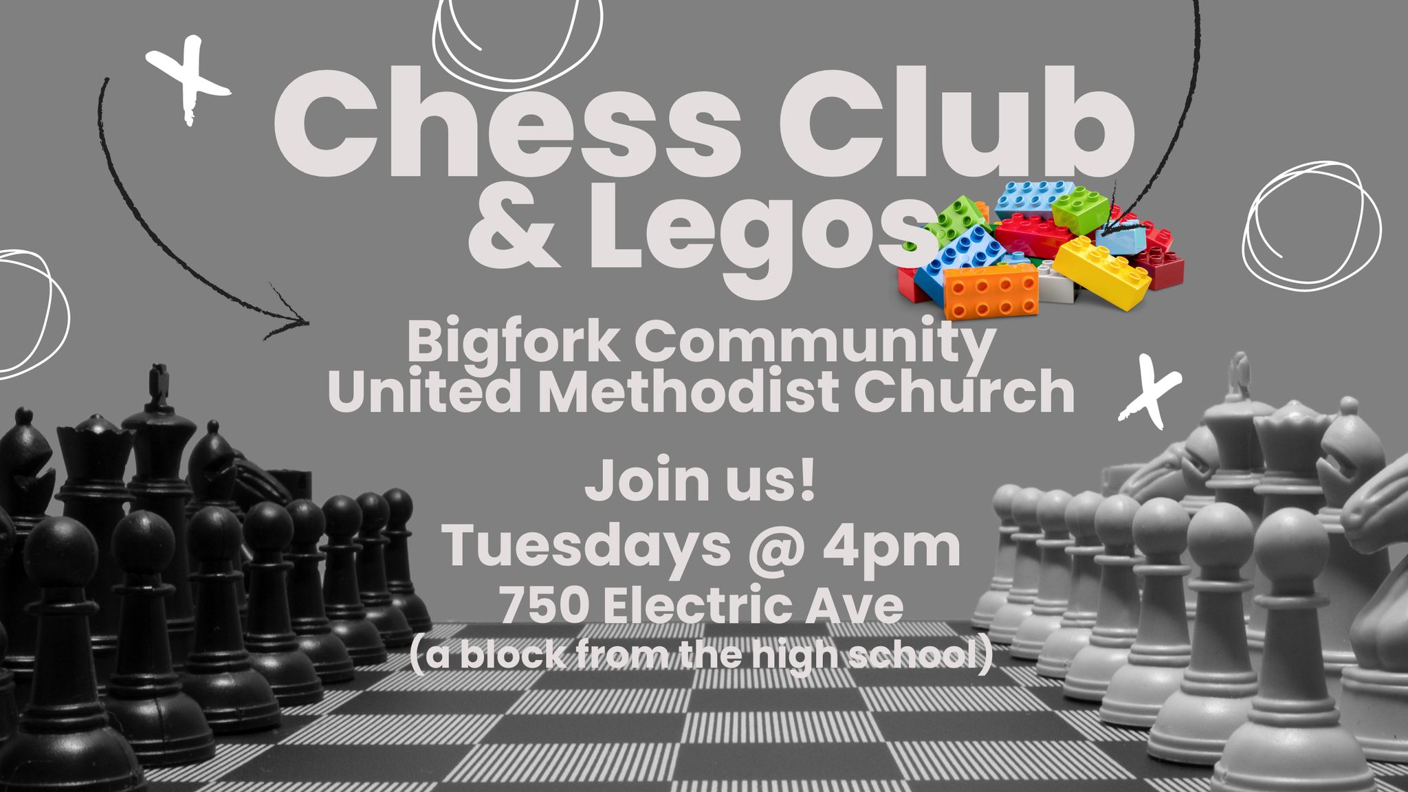 Chess Club United Methodist Church every Wednesday