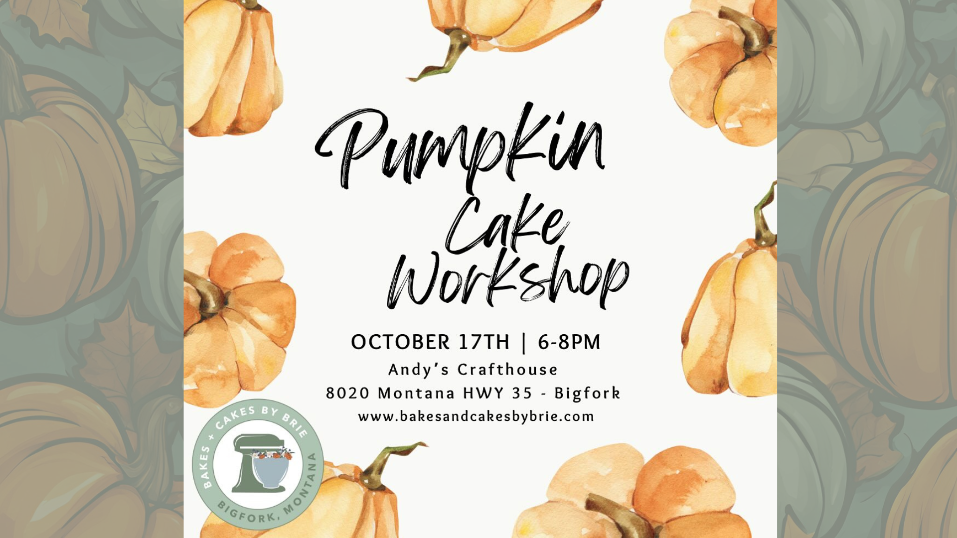 Pumpkin Cake Workshop at Andys Crafthouse