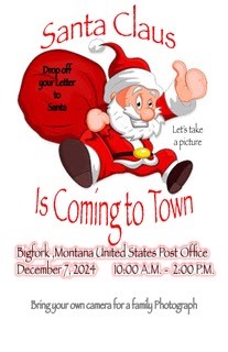 Photos with Santa at The Bigfork Post Office