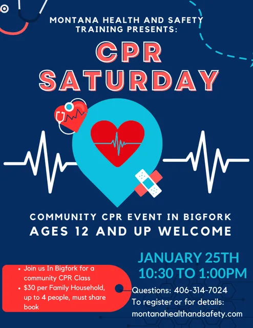 Bigfork Family CPR Training Day at Imagine If with Montana Health and Safety