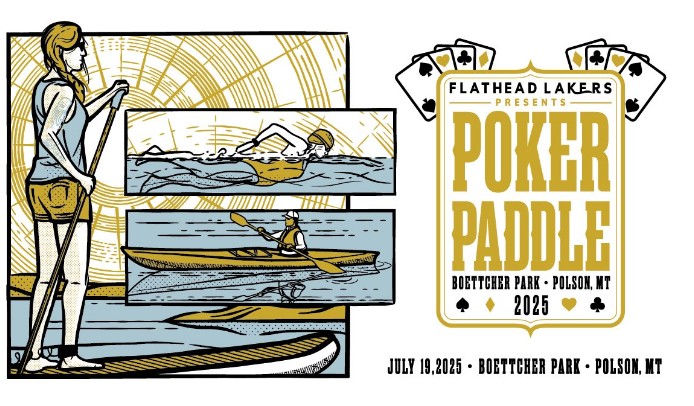 Flathead Lakers Poker Paddle in Polson