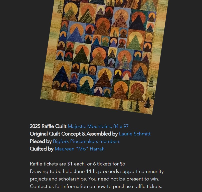Bigfork Piecemakers 2025 Quilt Show