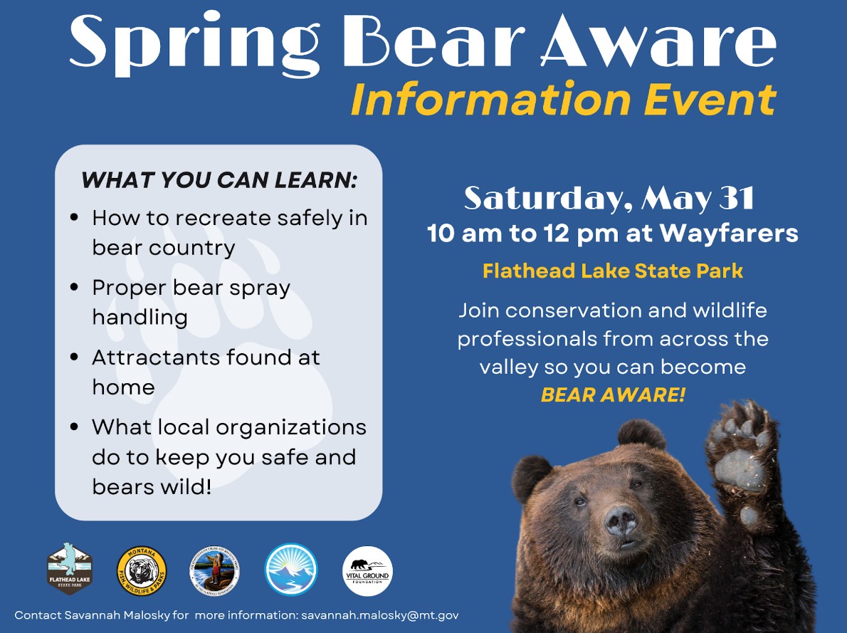 Spring Bear Aware Information Event at Wayfarers Park