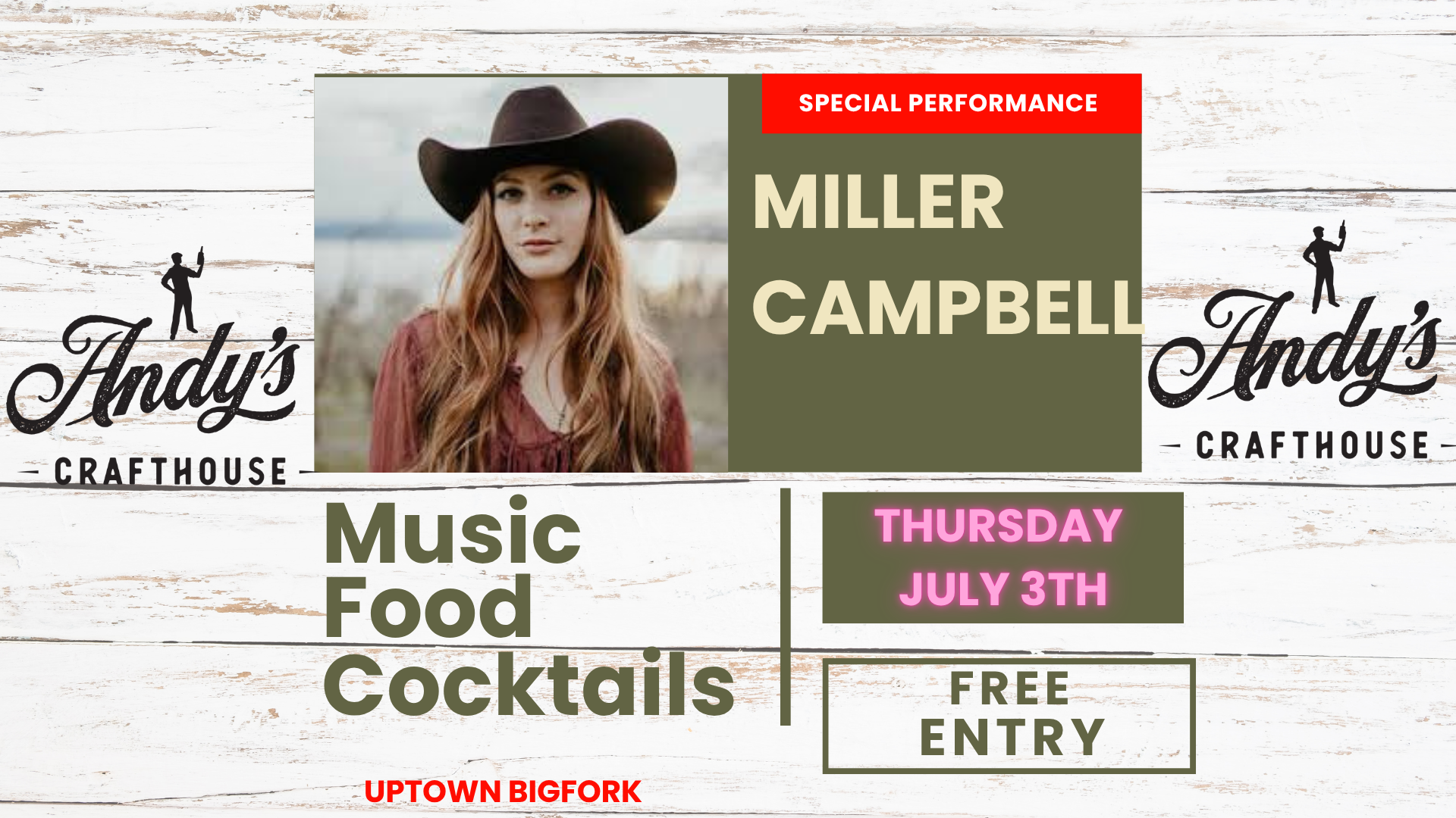 Miller Campbell LIVE at Andy's Crafthouse
