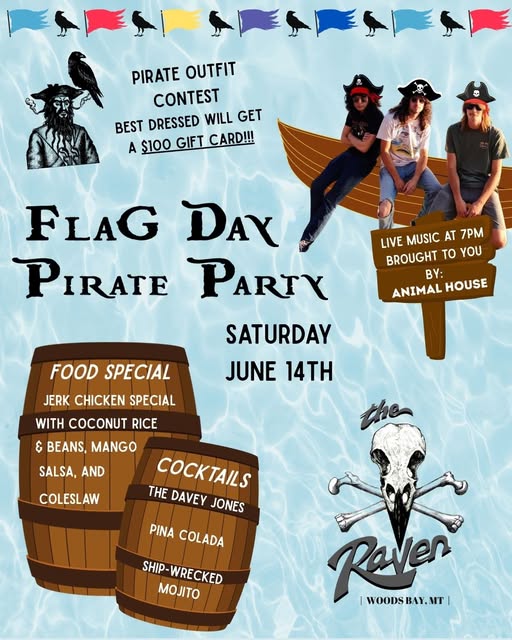 Pirate Costume Contest at The Raven with Live Music with Animal House