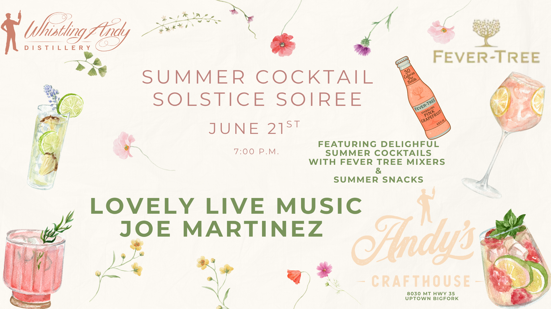 Summer Solstice Cocktail Soiree at Andy's Crafthouse