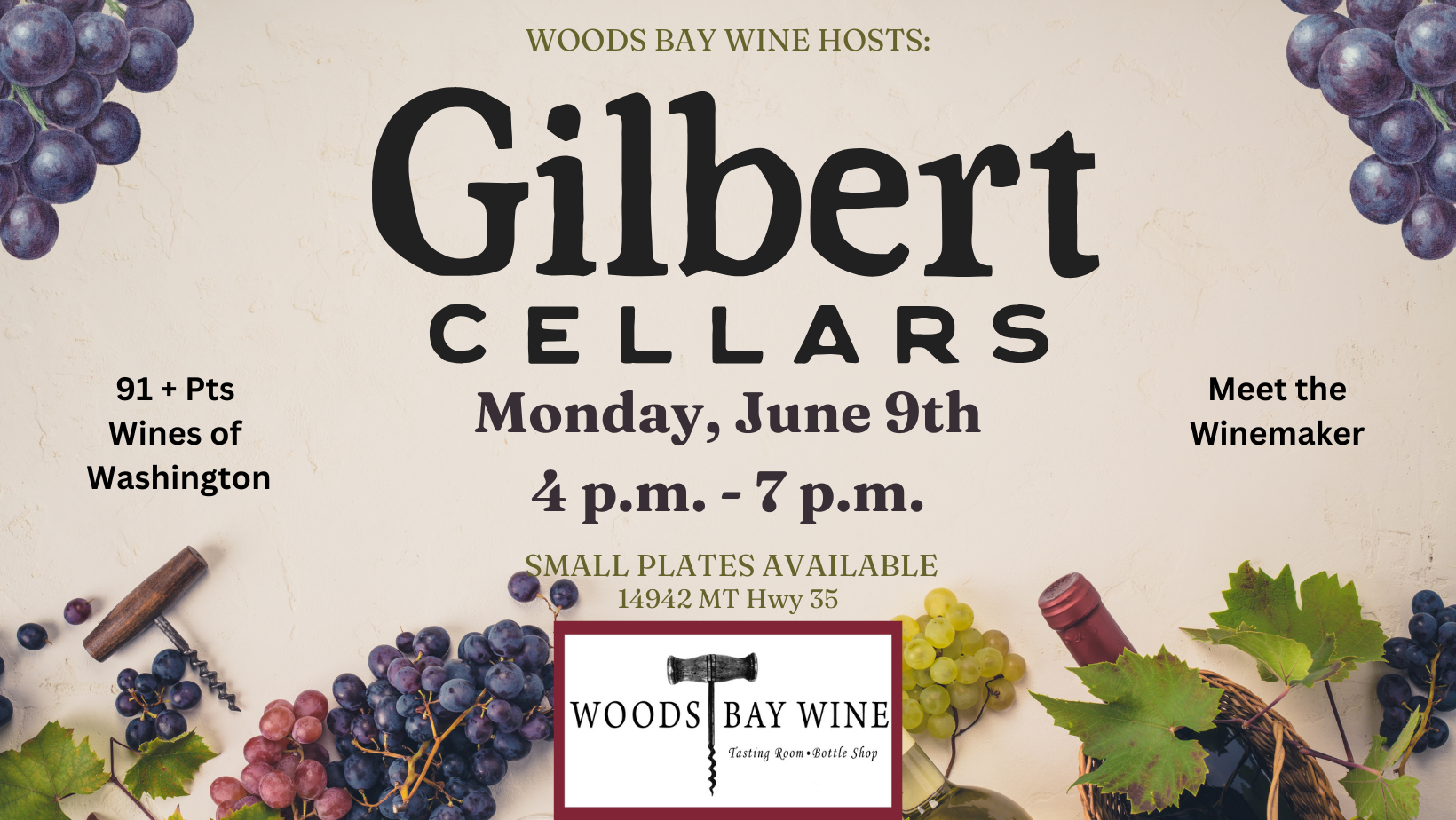 Gilbert Cellars Wine Tasting at Woods Bay Wine