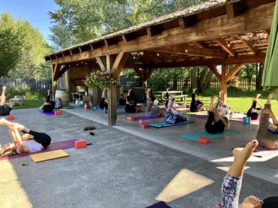 Yoga at The Nest on Swan River by Krista Sanderson