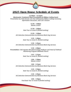 Flathead Lake Bio Station Open House Schedule