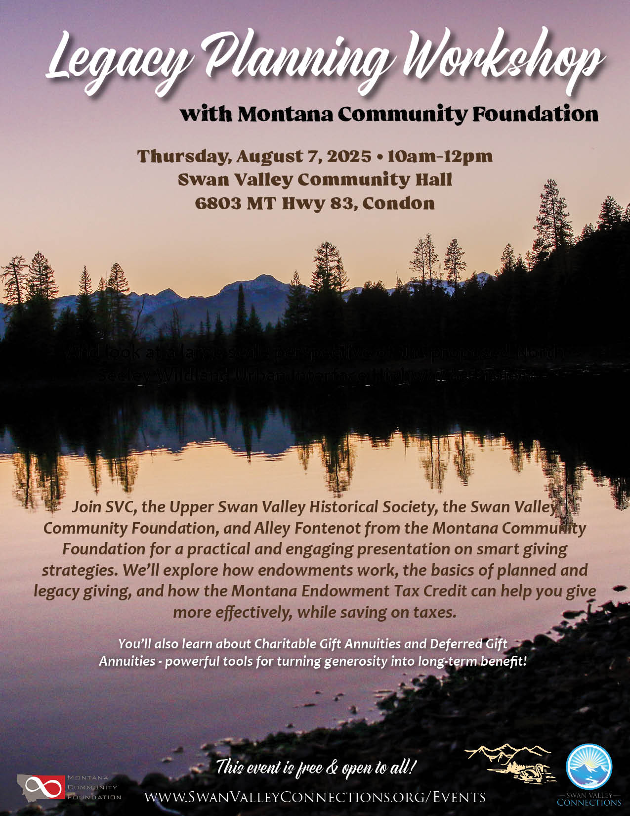 Legacy Planning Workshop with Swan Valley Connections