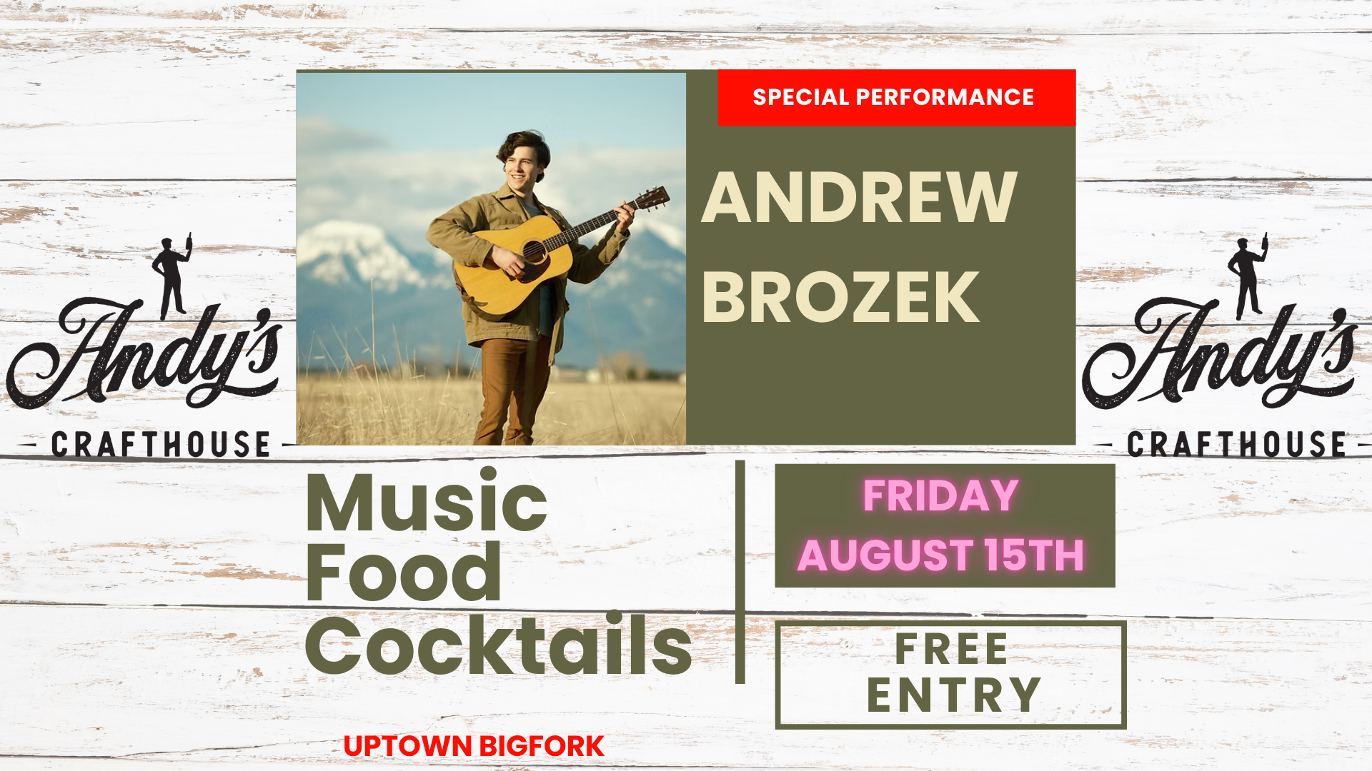 Andrew Brozek LIVE at Andy's Crafthouse