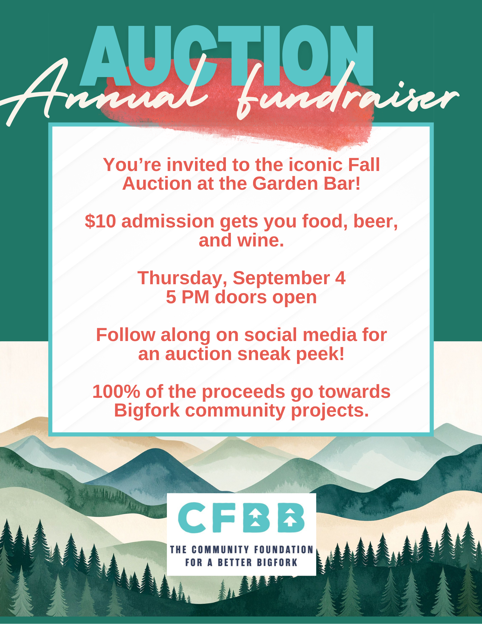 CFBB Fall Auction at Garden Bar